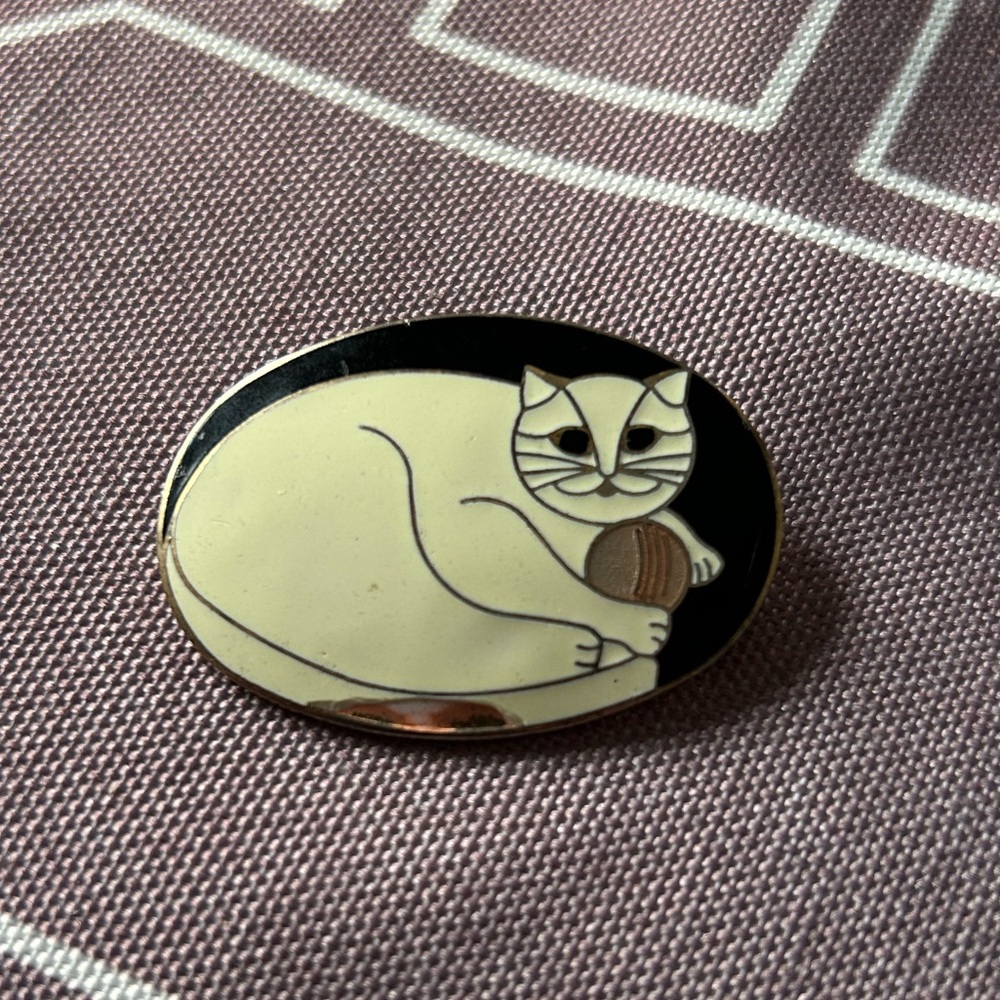 Fish and Crown Vintage Pin